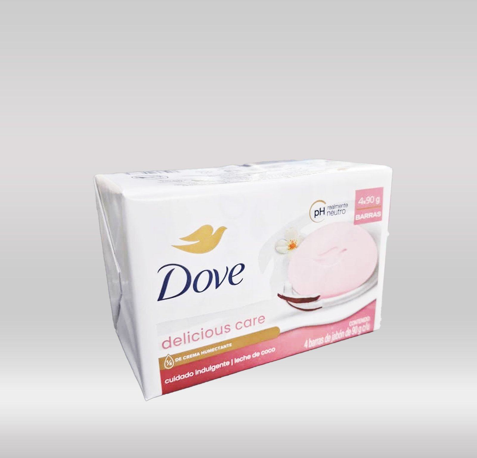 DOVE BAR SOAP 4X90G - COCONUT/DELICIOUS 1X12