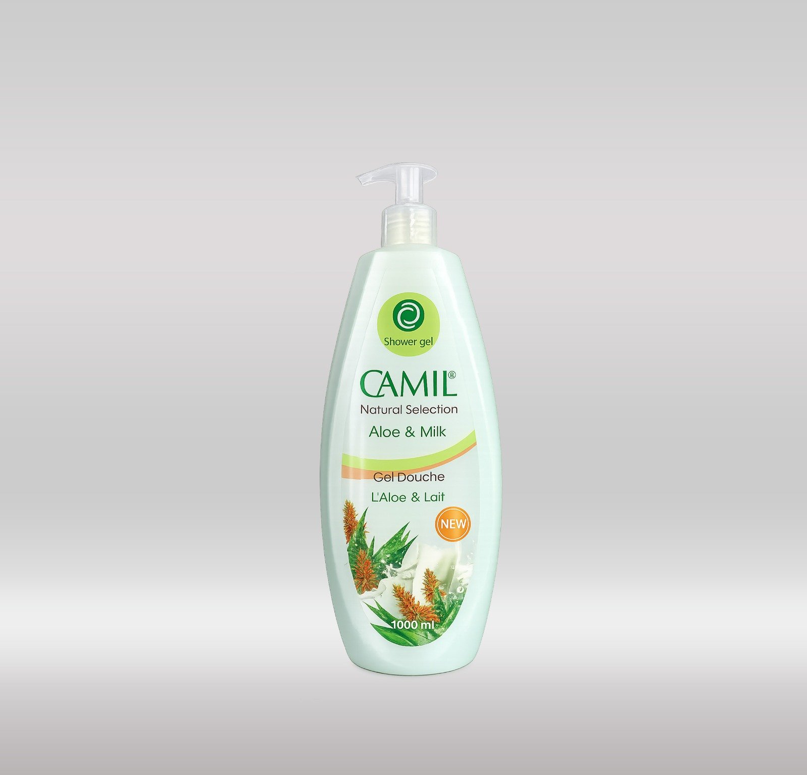 CAMIL SHOWER GEL 1000ML - ALOE & MILK 1X10