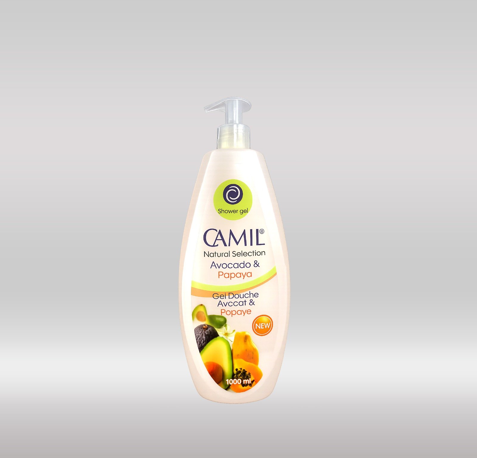 CAMIL SHOWER GEL 1000ML - AVOCADO & PAPAYA 1X10