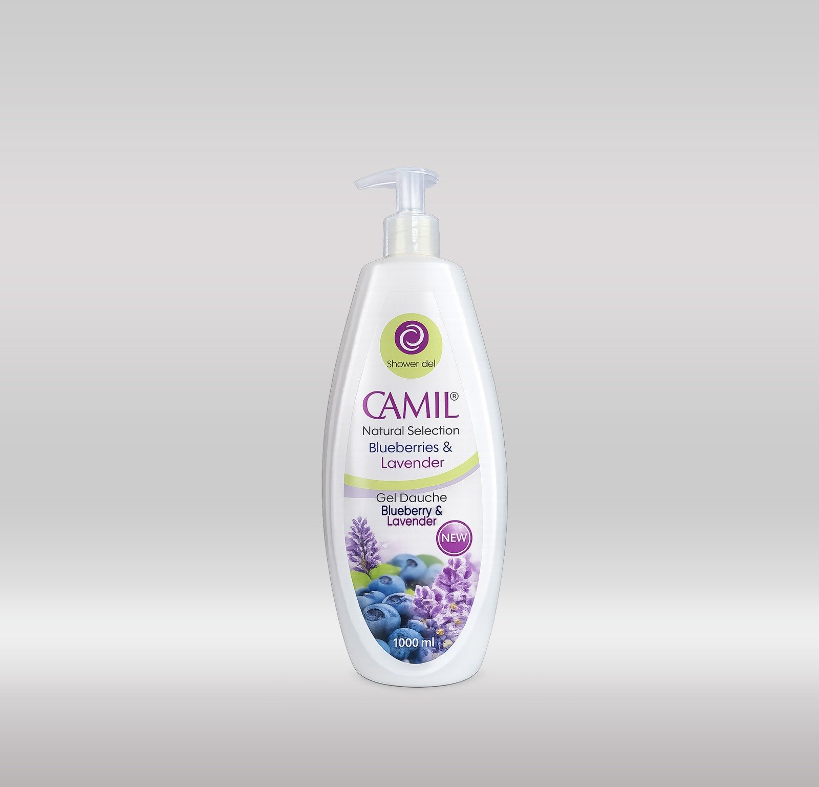 CAMIL SHOWER GEL 1000ML - BLUEBERRIES & LAVENDER 1X10