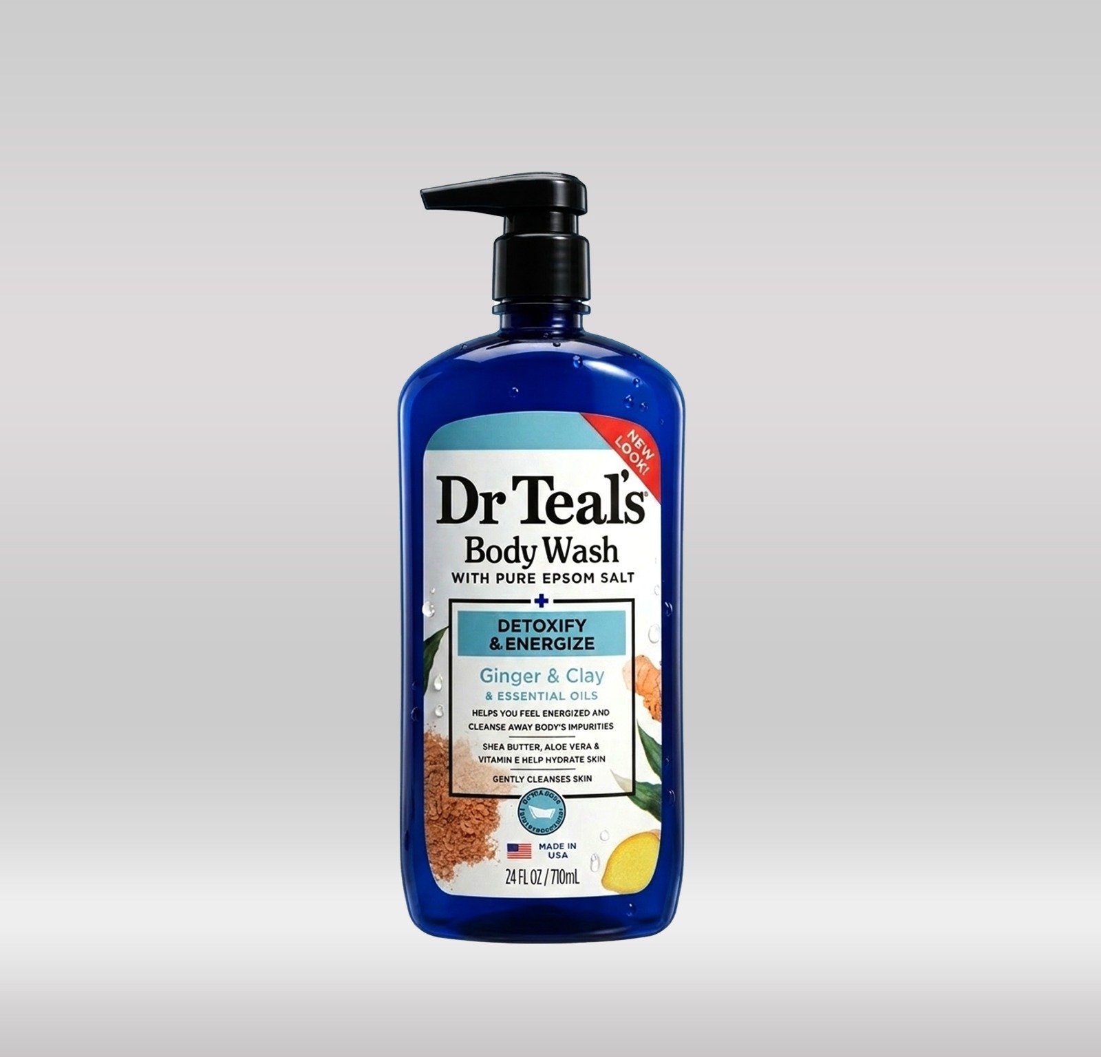 DR. TEAL'S BODY WASH 710ML - DETOX 1X4