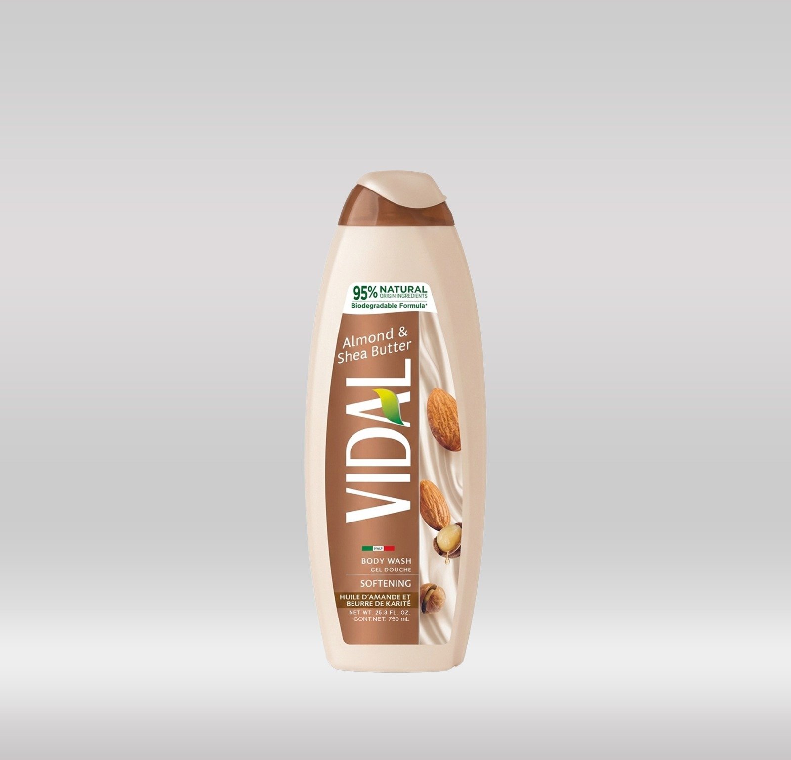 VIDAL SHOWER GEL 750ML - ALMOND SHEABUTTER 1X12
