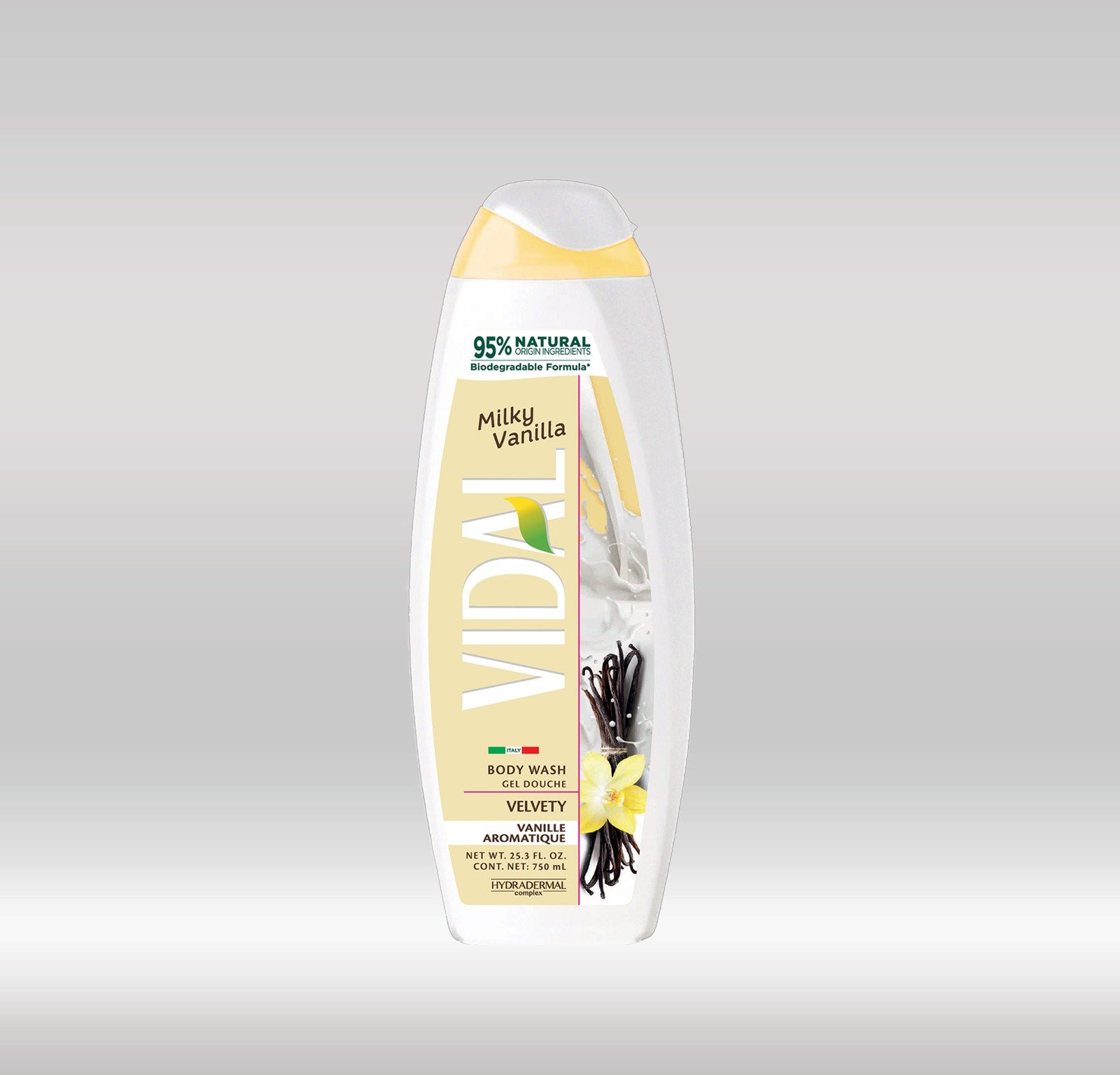 VIDAL SHOWER GEL 750ML - MILKY VANILLA 1X12