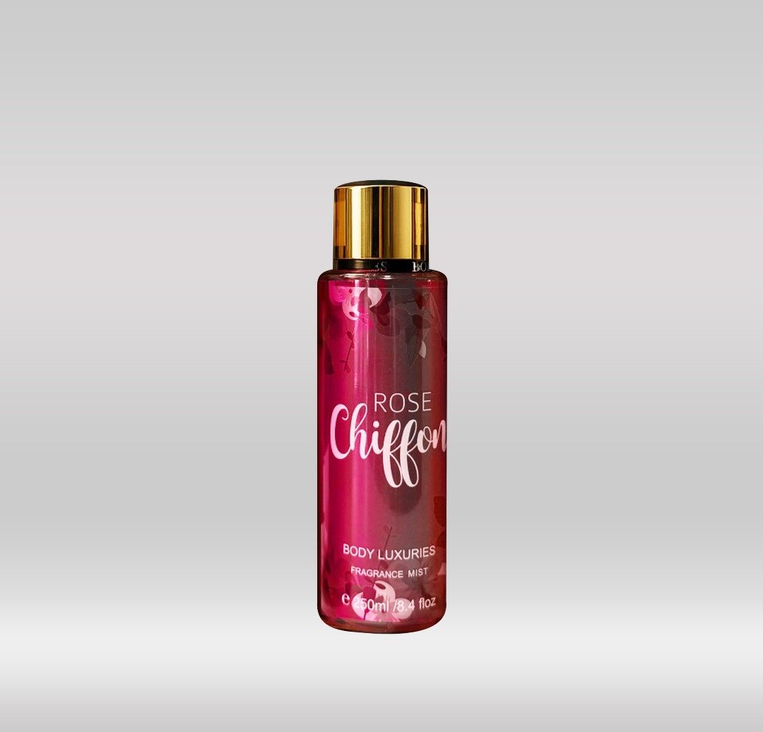 BODY LUXURIES FRAG. MIST 250ML ROSE CHIFFON 1X48