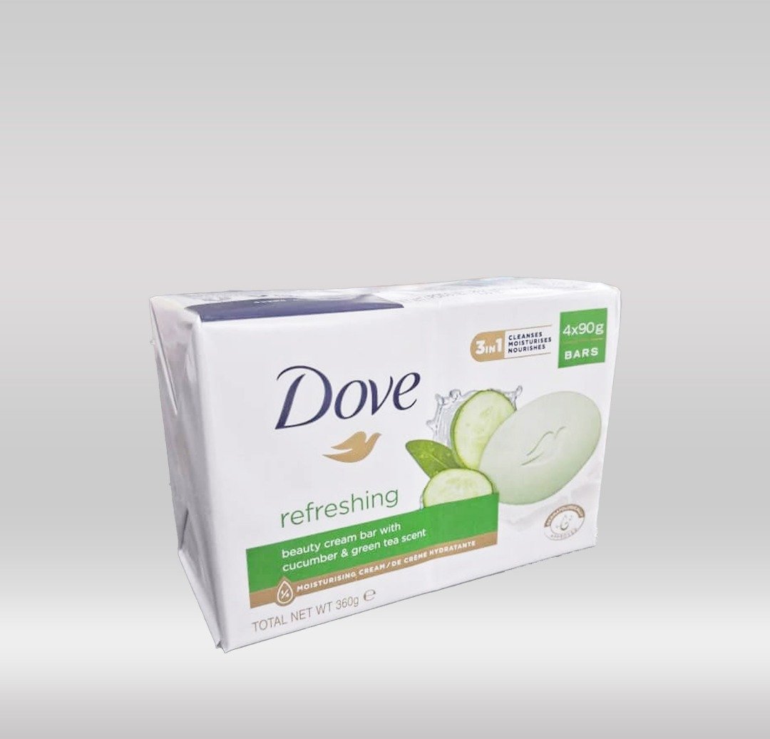 DOVE BAR SOAP 4PK - REFRESHING/CUCUMBER 1X12