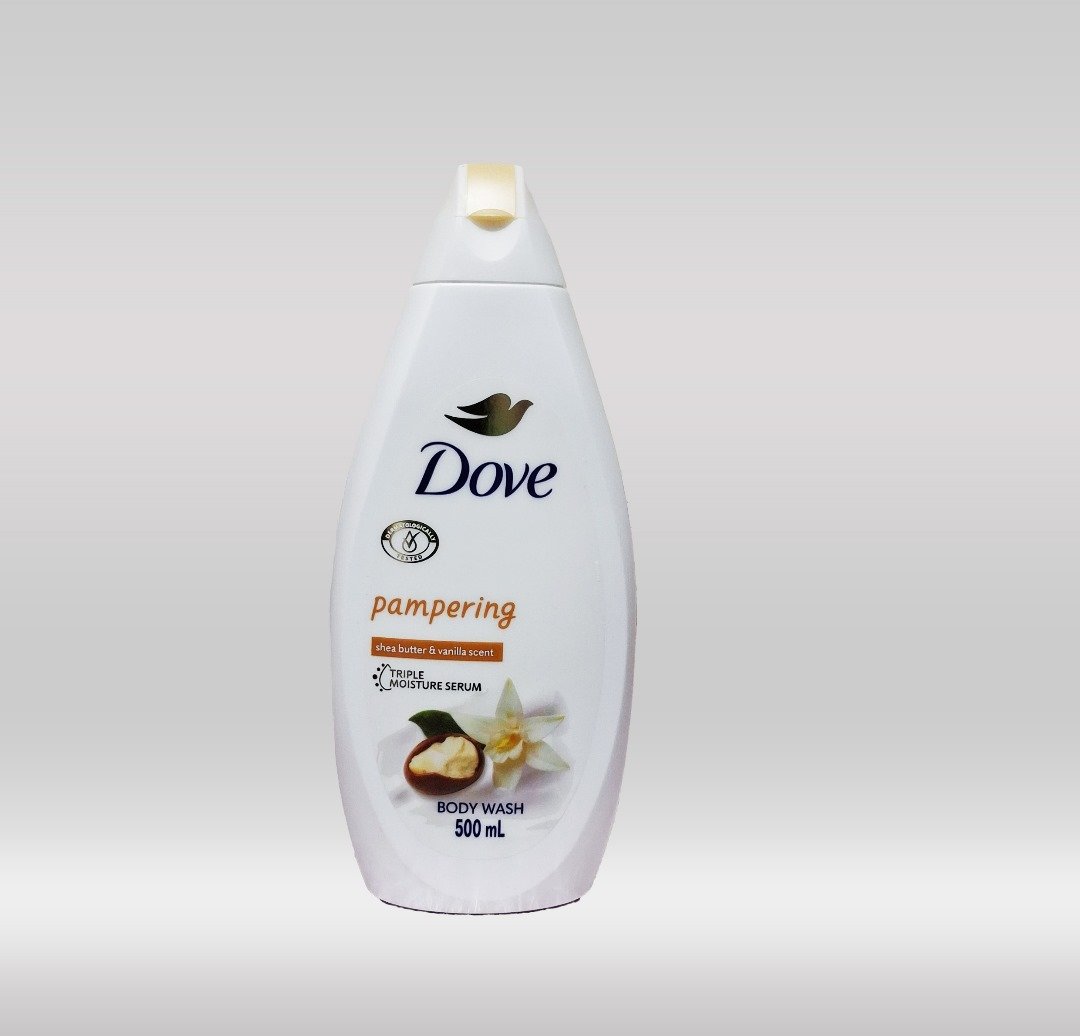 DOVE BATH GEL 500ML - SHEA BUTTER/PAMPERING 1X12