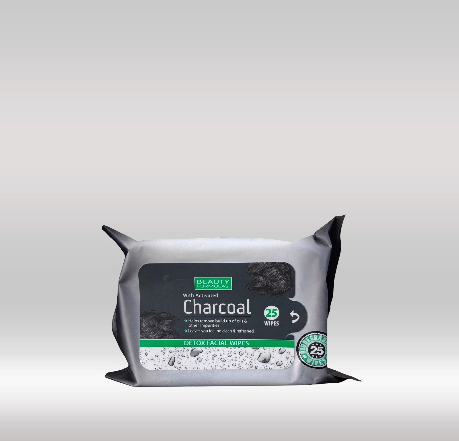 B - FORMULAS FACIAL WIPES 25S - CHARCOAL 1X12