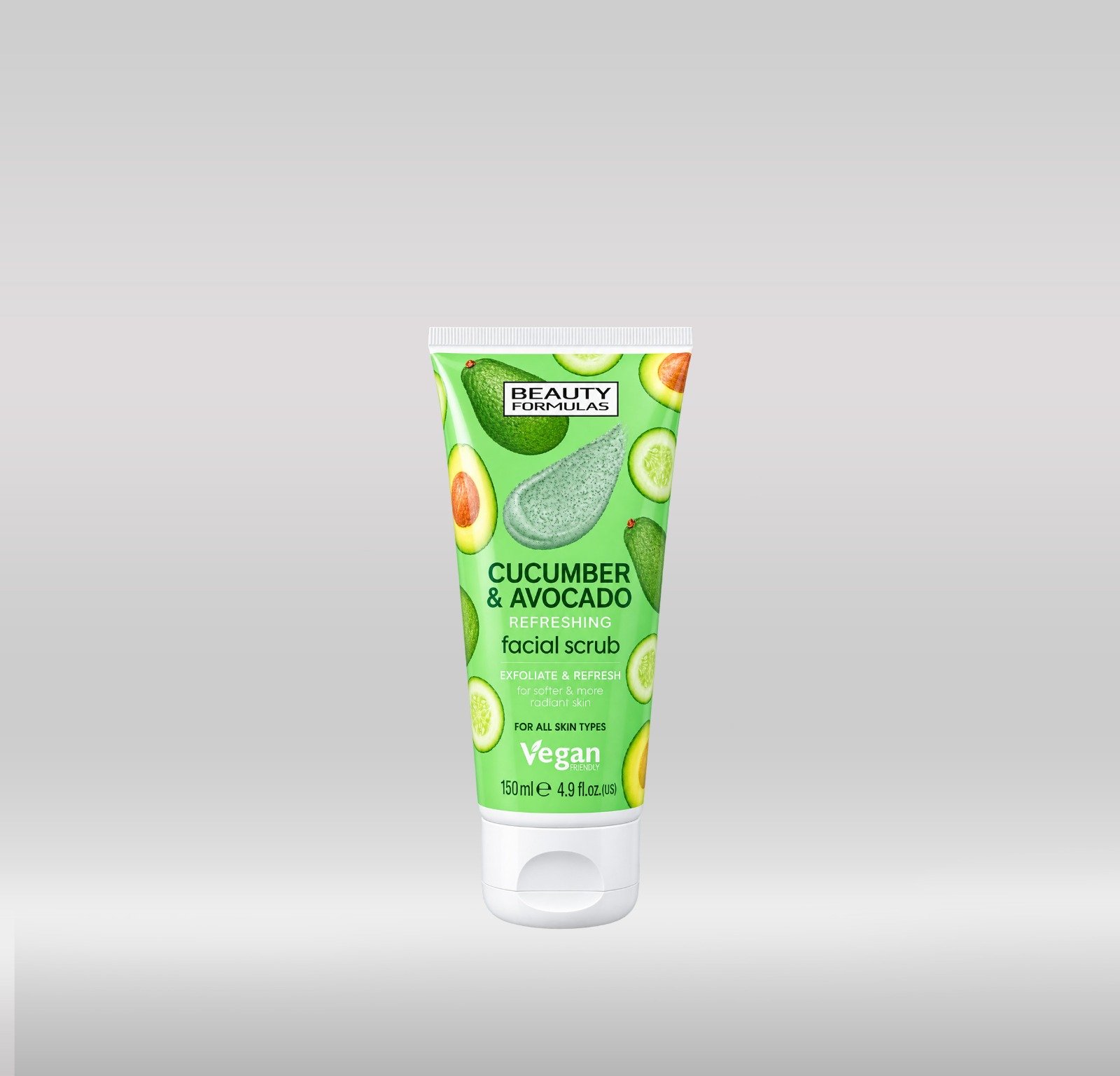B - FORMULAS FACIAL SCRUB 150ML - CUCUMBER & AVOCADO 1X12