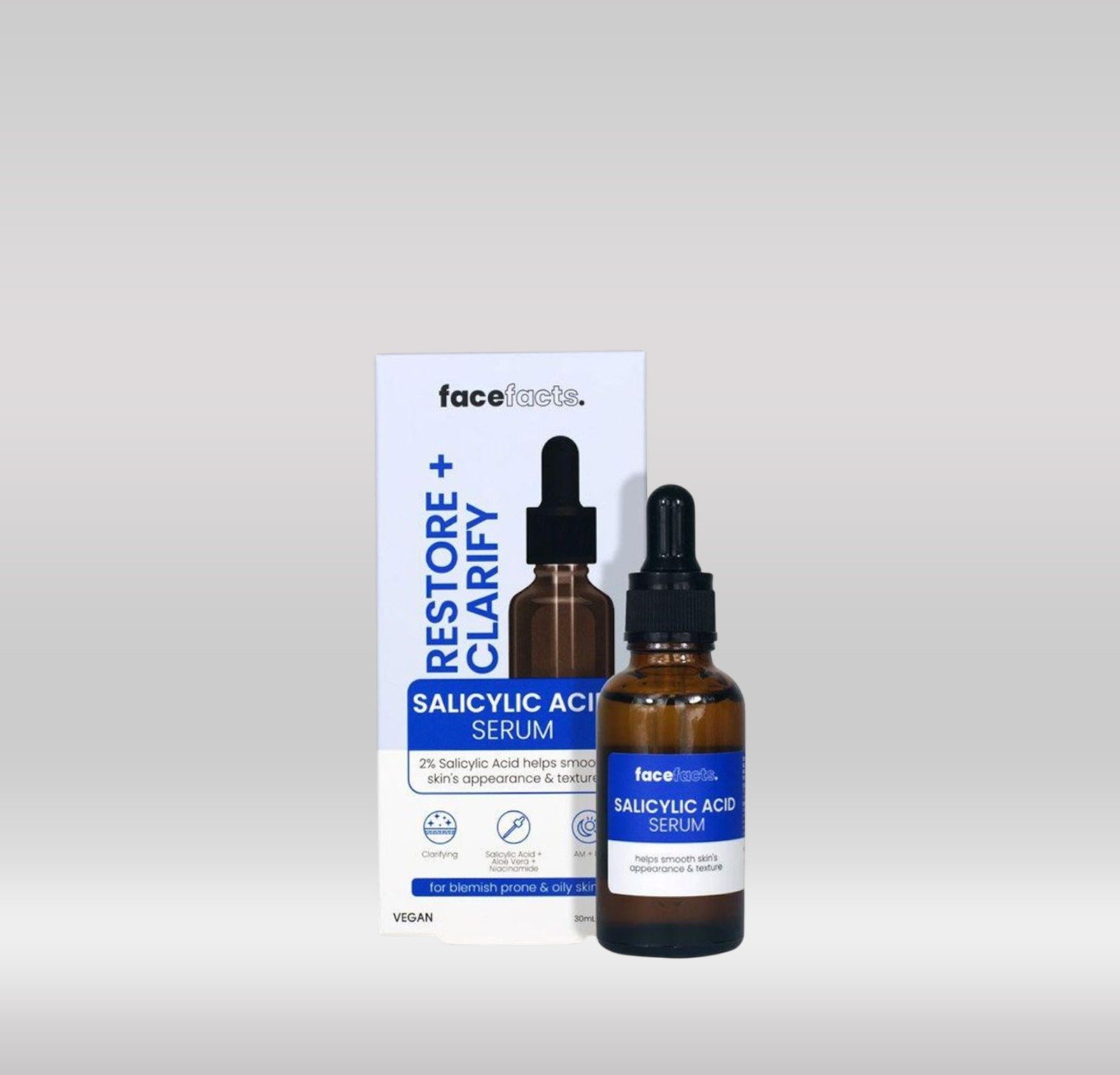 FACE FACTS FACIAL SERUM 30ML - SALICYLIC ACID 1X48