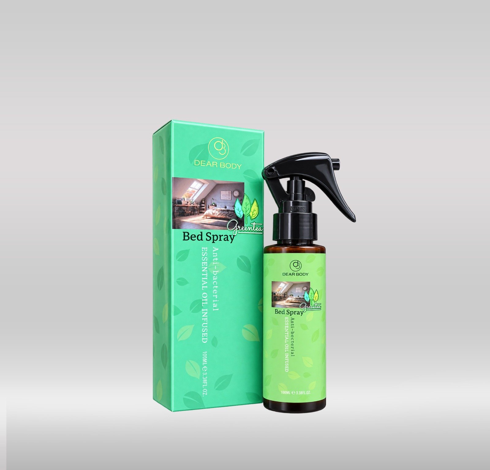 DEAR BODY BED SPRAY 100ML - GREEN TEA 1X48