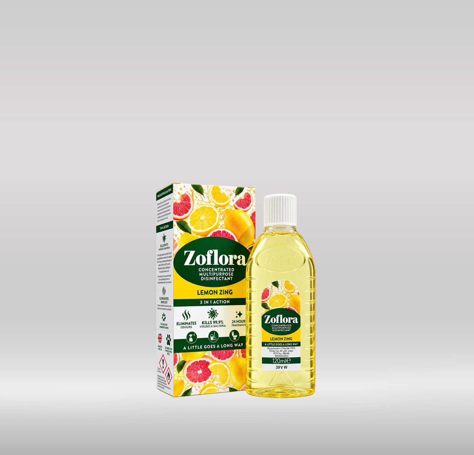 ZOFLORA ANTISEPTIC 120ML-LEMON ZING 1X6