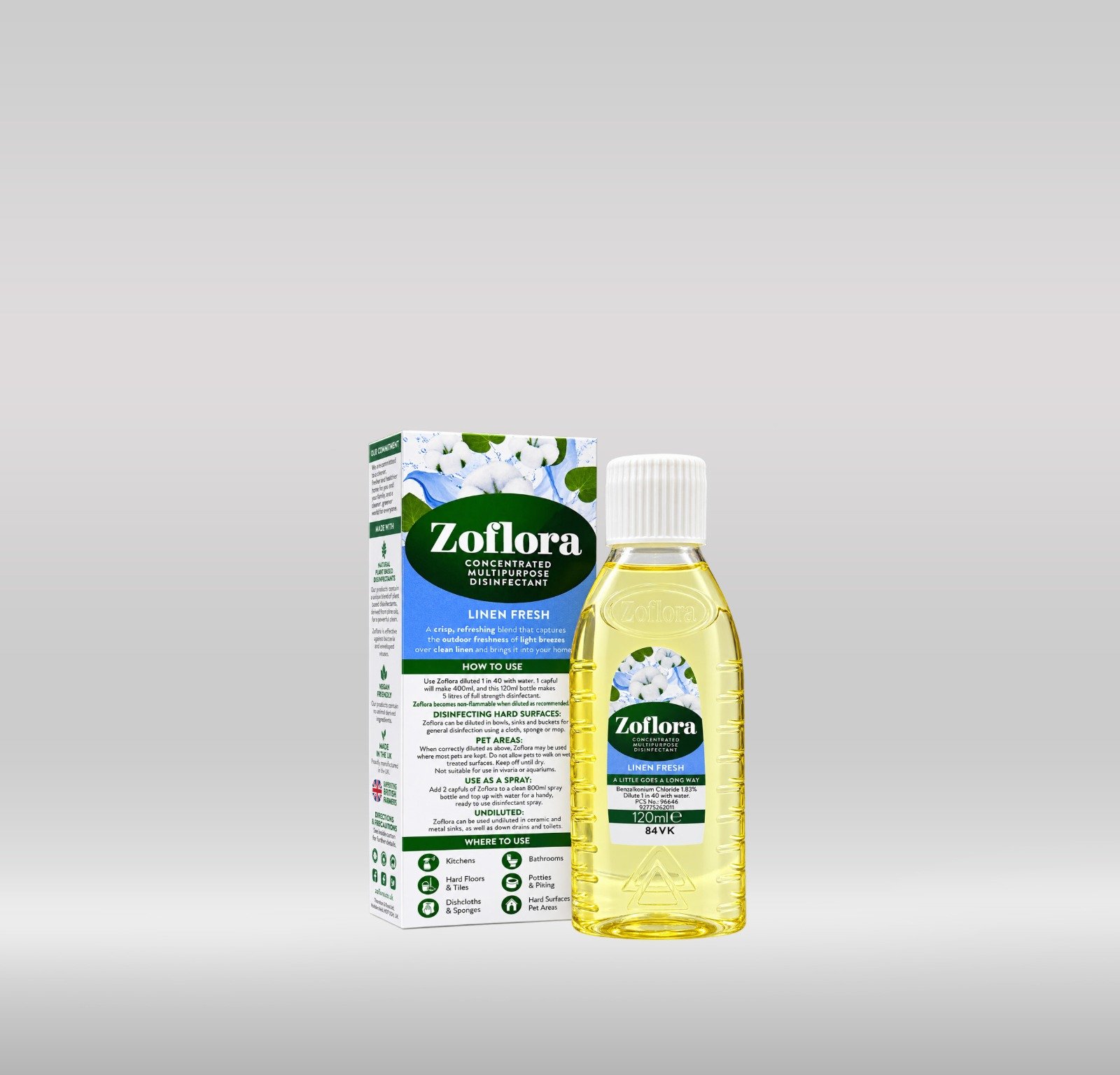 ZOFLORA ANTISEPTIC 120ML - LINEN FRESH 1X6
