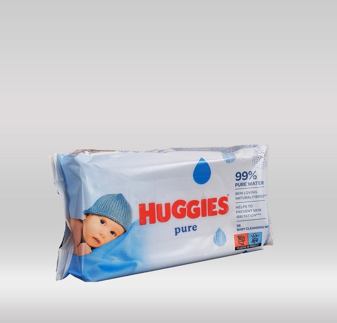 HUGGIES BABY WIPES 56'S - PURE 1X10