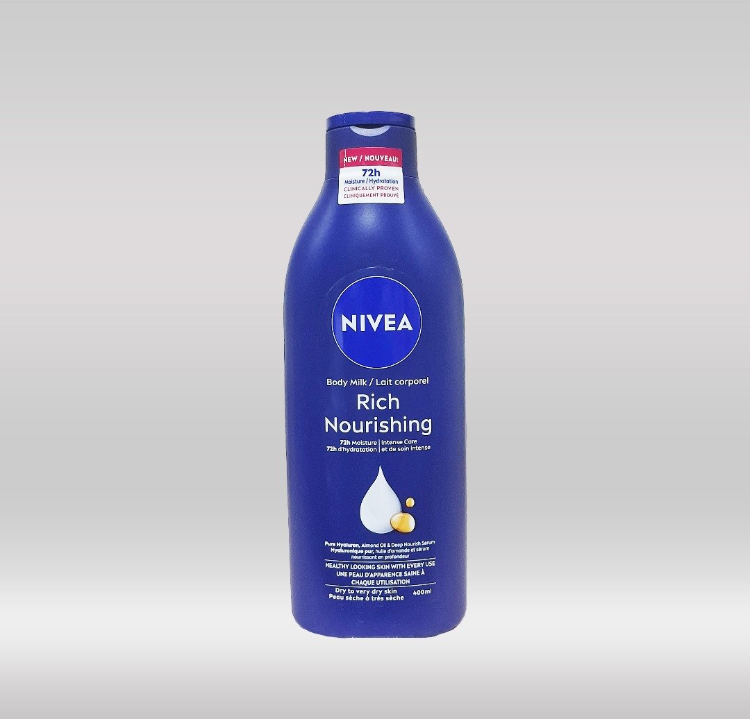 NIVEA BODY LOTION 400ML - ESS.RICH CARING MLK 1X12