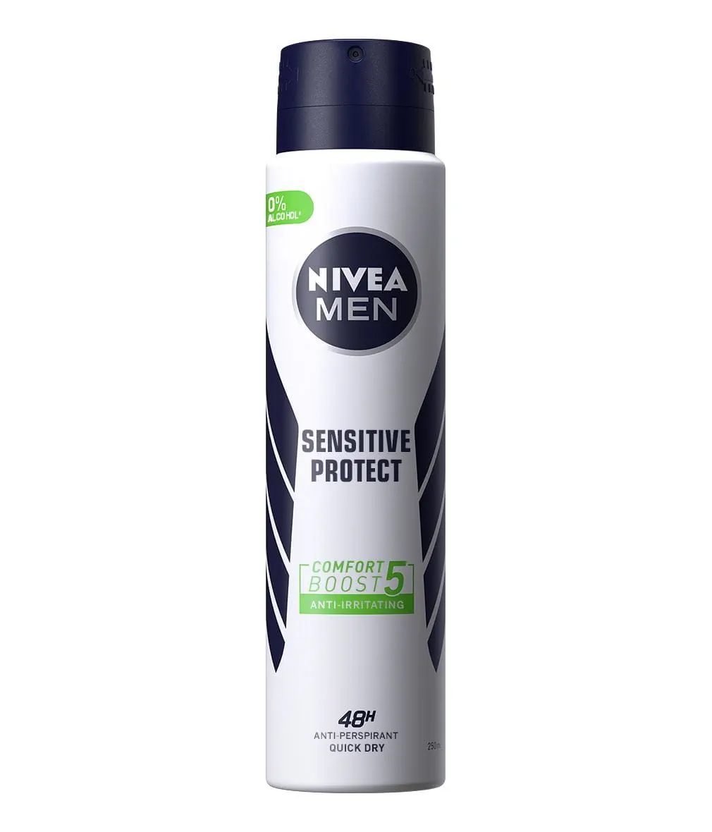 NIVEA DEO SPRAY MEN 250ML - SENSITIVE PROTECT1X6