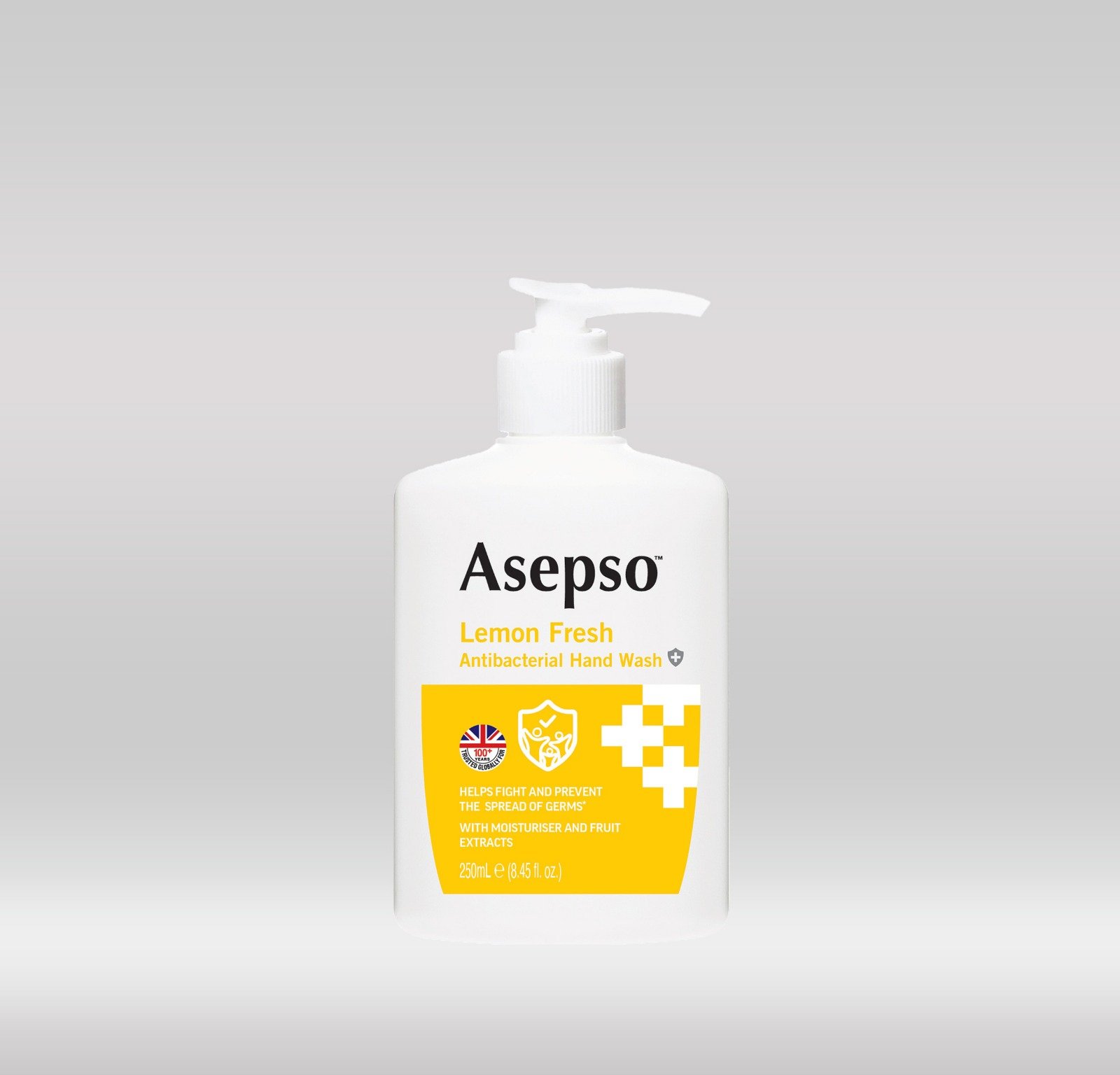 ASEPSO HAND WASH 250ML - LEMON FRESH 1X12