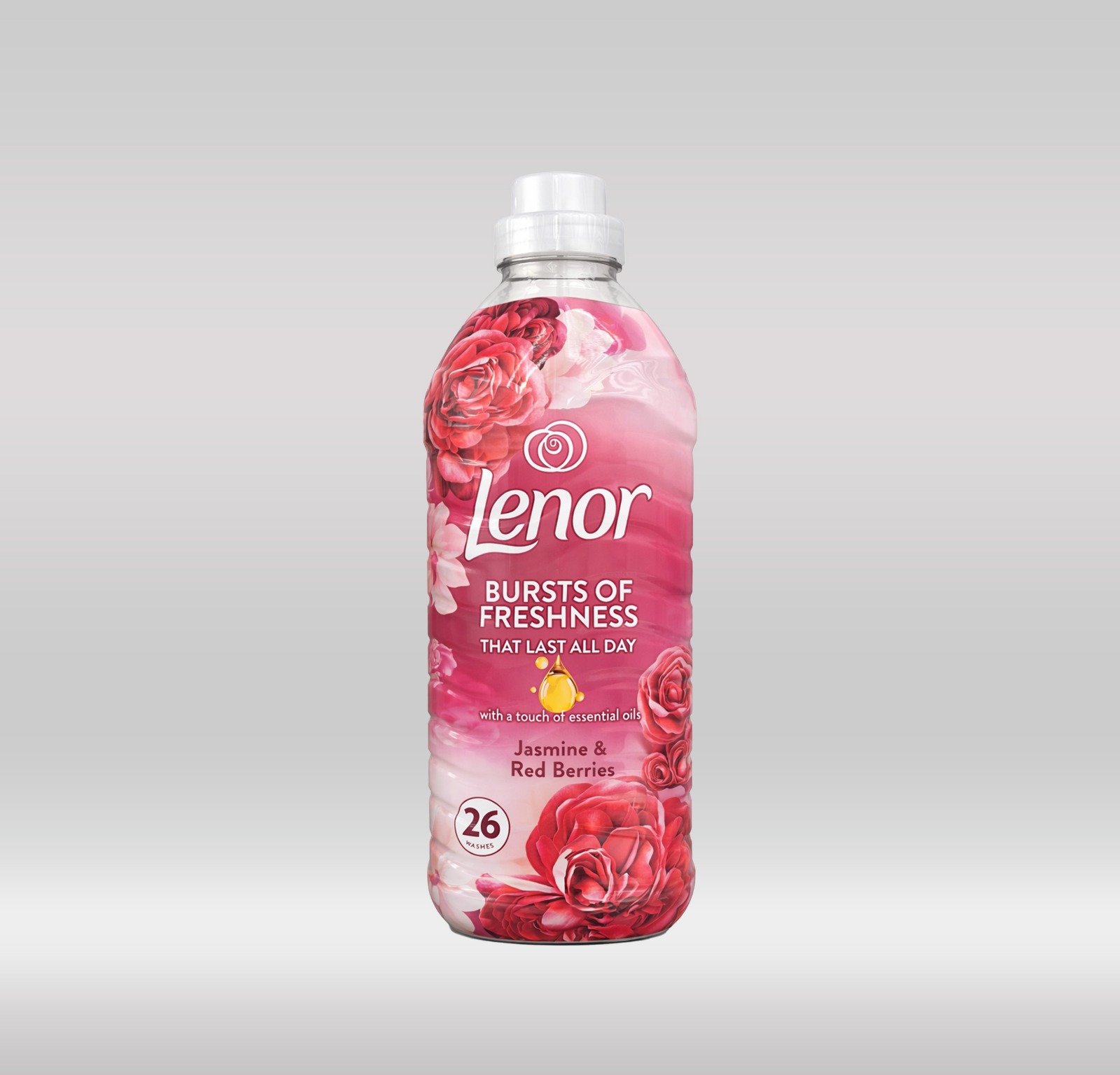 LENOR 26W FABRIC CONDITIONER 858ML - JASMINE & RED BERRIES