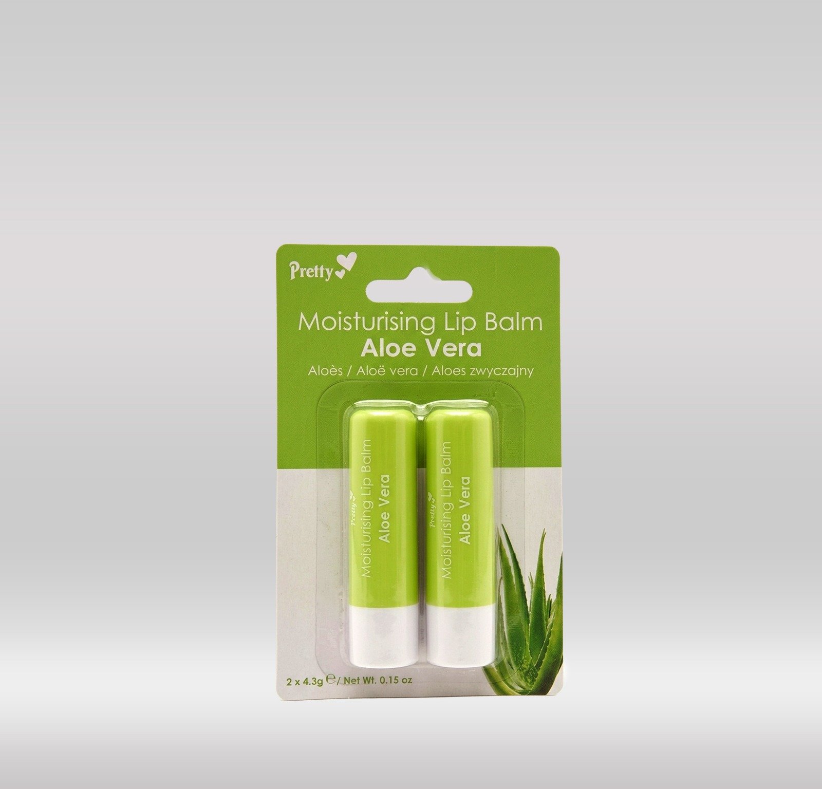  PRETTY LIP BALM ALOE VERA 2S 1X48