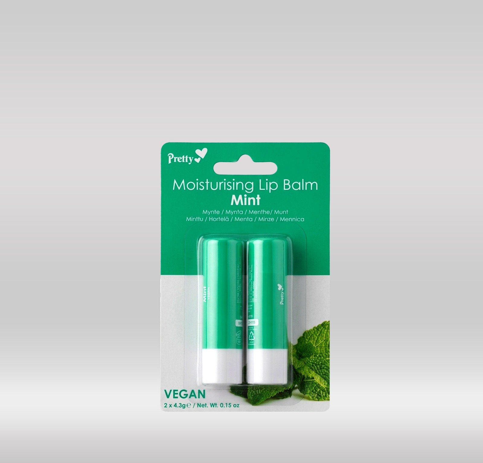 PRETTY LIP BALM MINT 2S 1X48