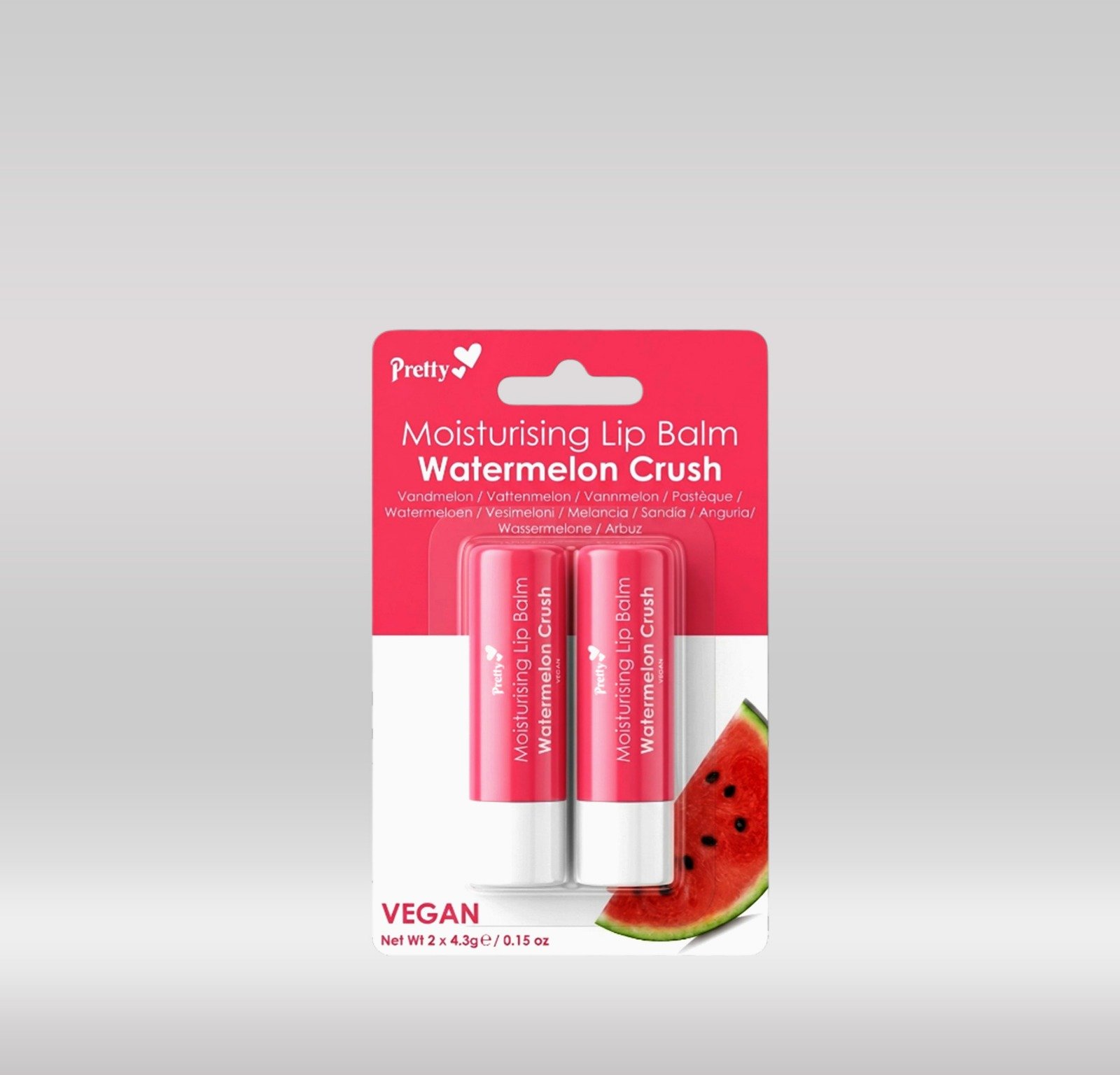 PRETTY LIP BALM WATERMELON CRUSH 2S 1X48