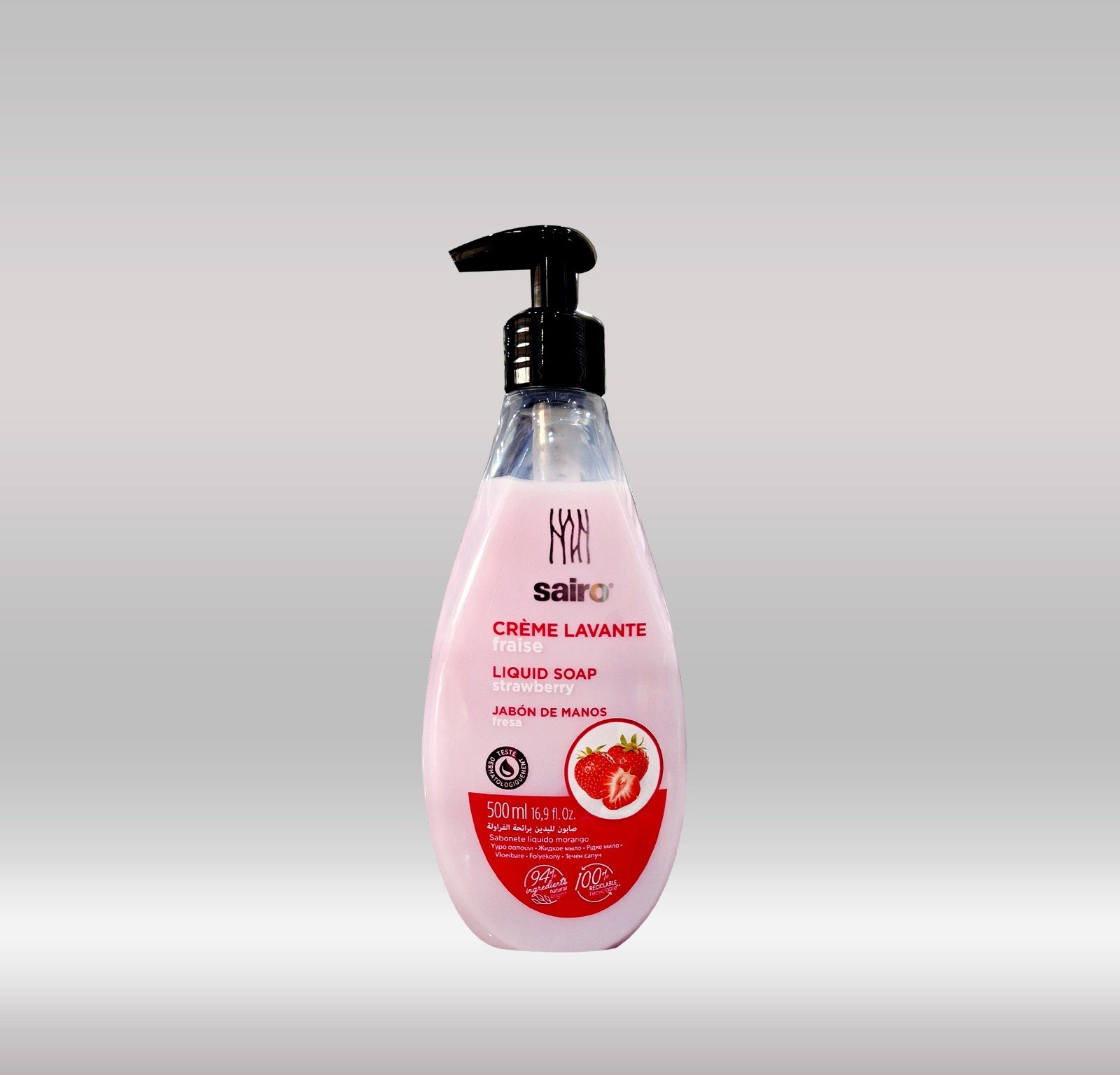 SAIRO HAND WASH 500ML - STRAWBERRY 1X12