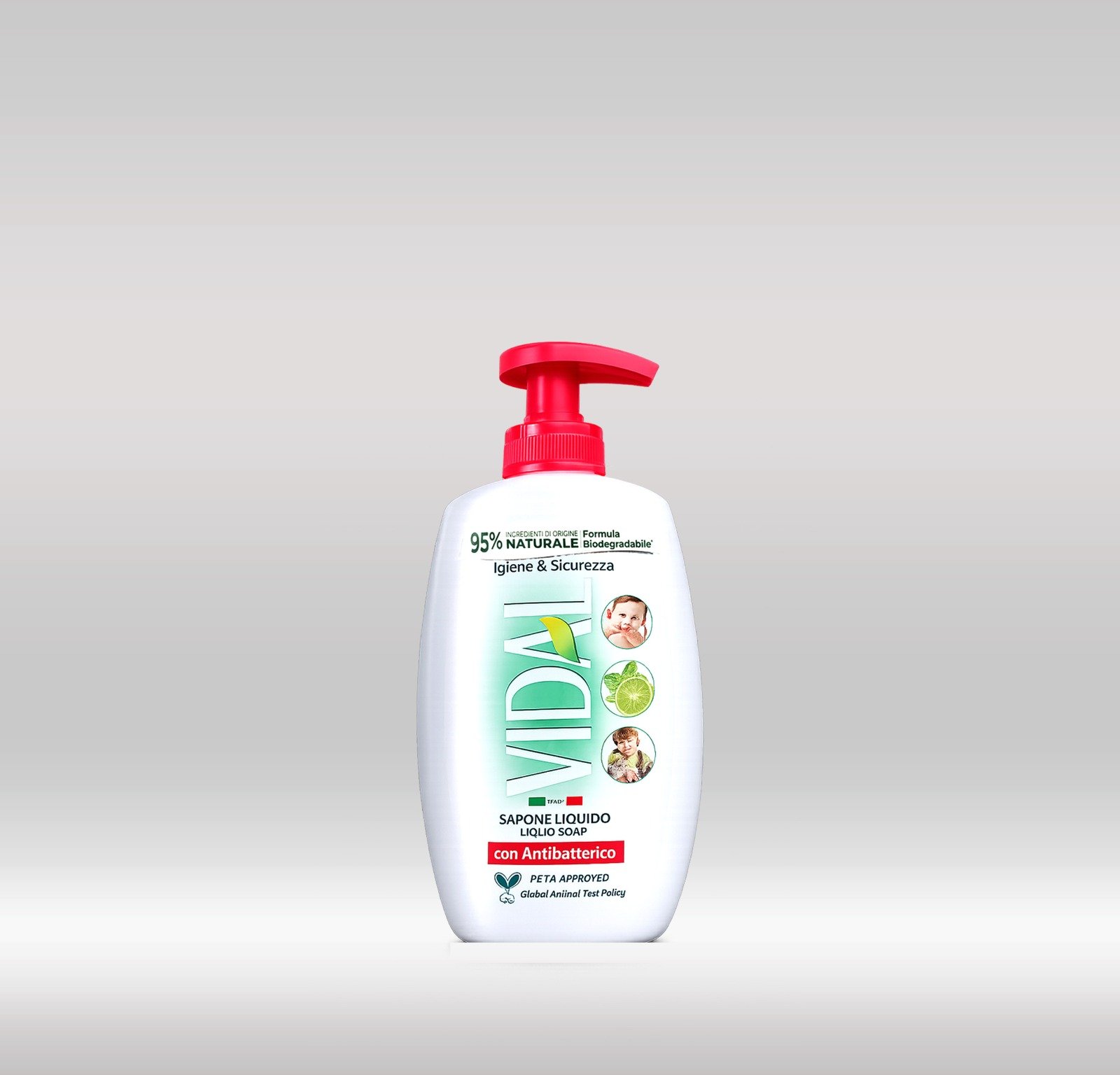 VIDAL HAND WASH 300ML - ANTI BACTERIAL 1X12