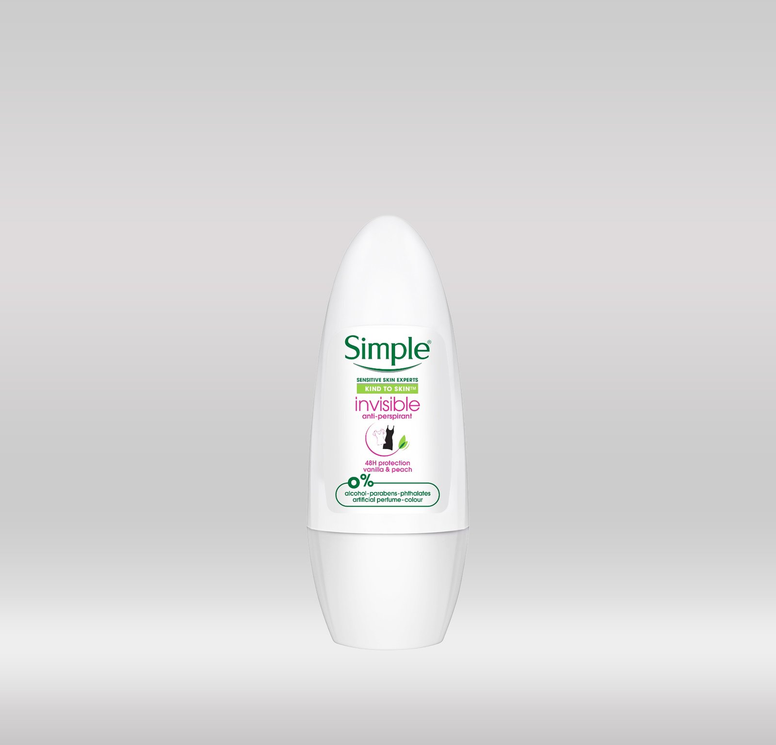 SIMPLE ROLL ON 45ML - INVISIBLE 1X24