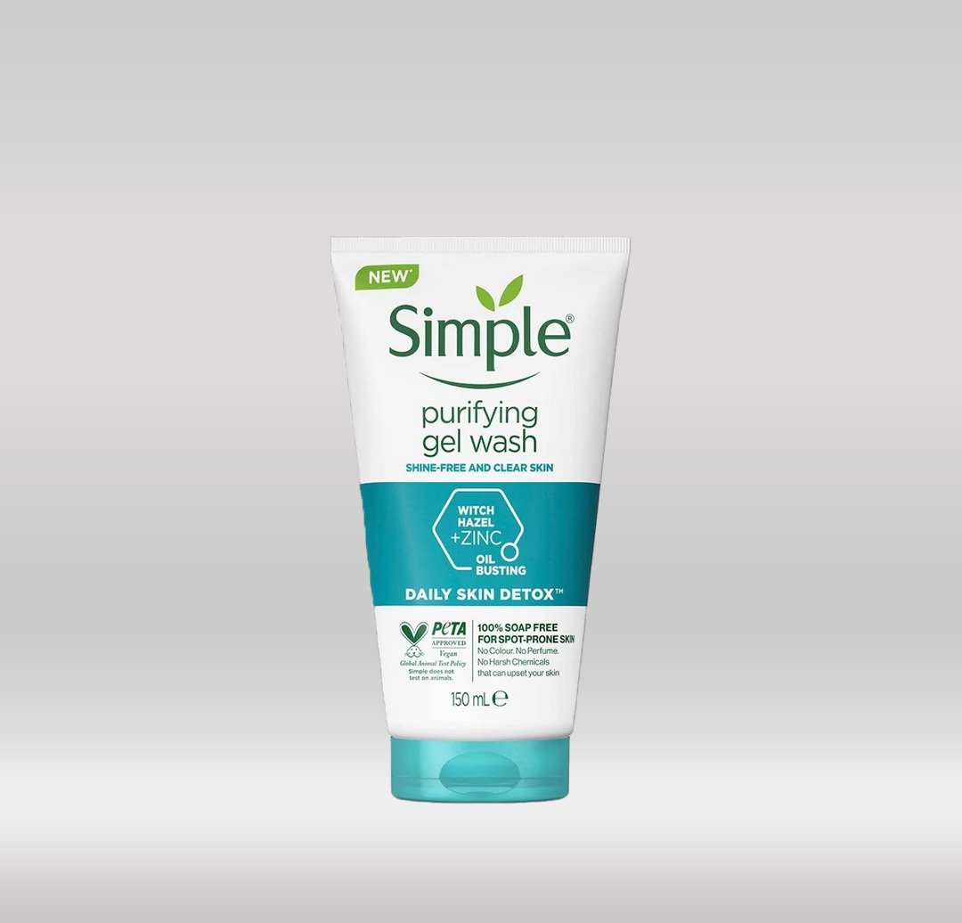 SIMPLE DAILY FACE DETOX 150ML - PURIFYING GEL WASH 1X6