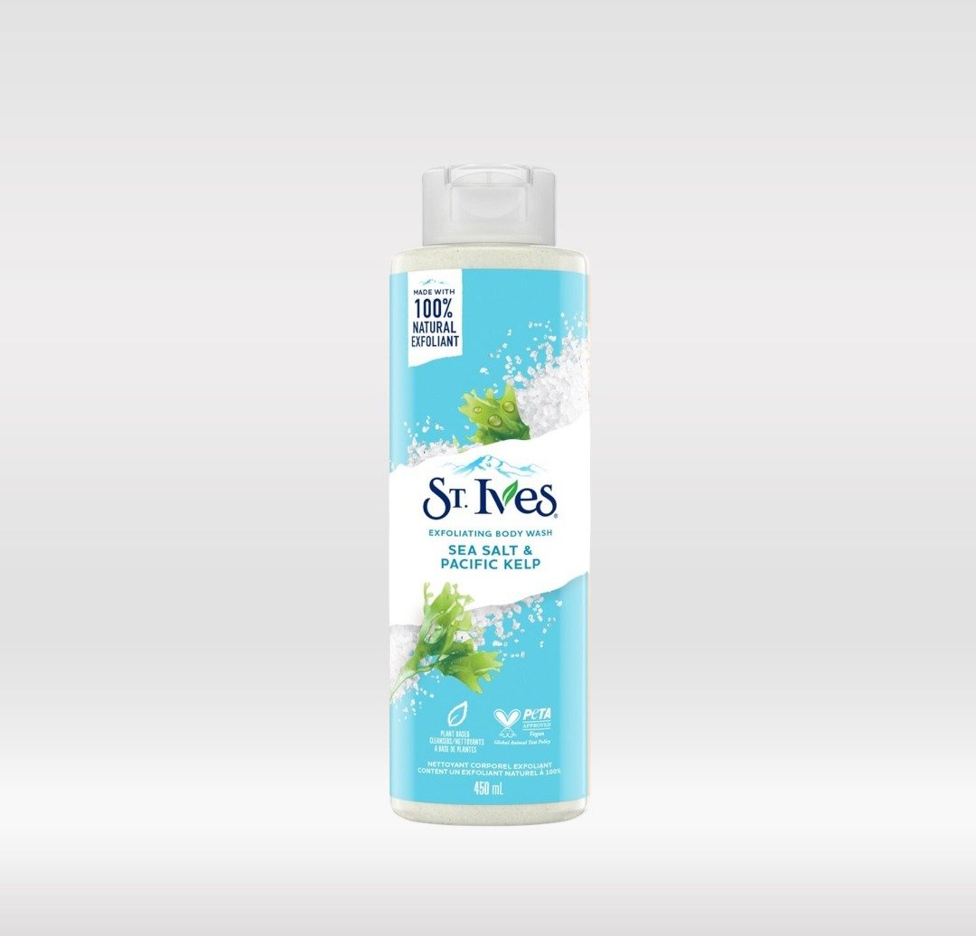 ST IVES BODY WASH 450ML - SEA SALT & PACIFIC KELP 1X8