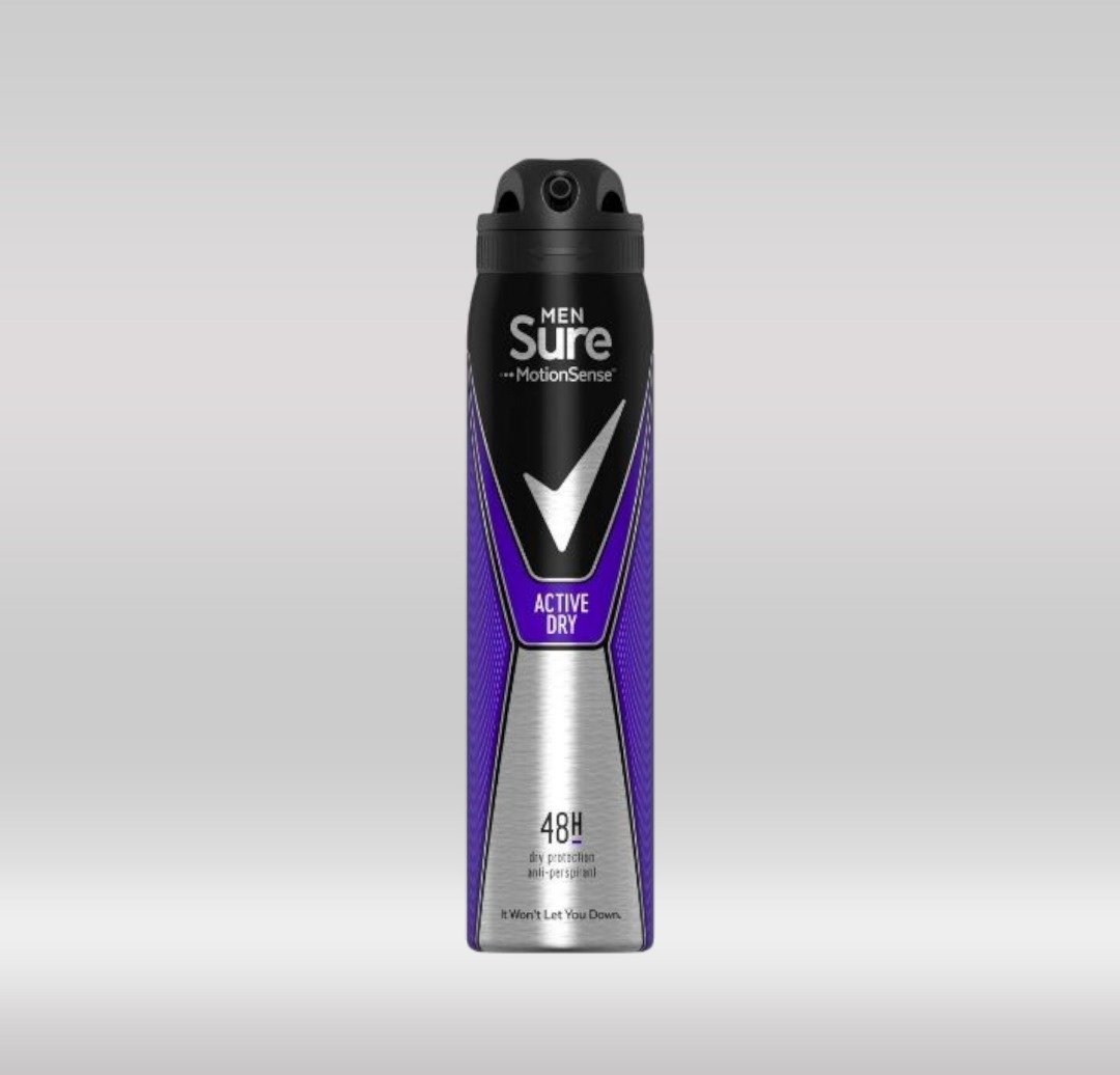 SURE DEO SPRAY MEN 250ML - ACTIVE DRY 1X6
