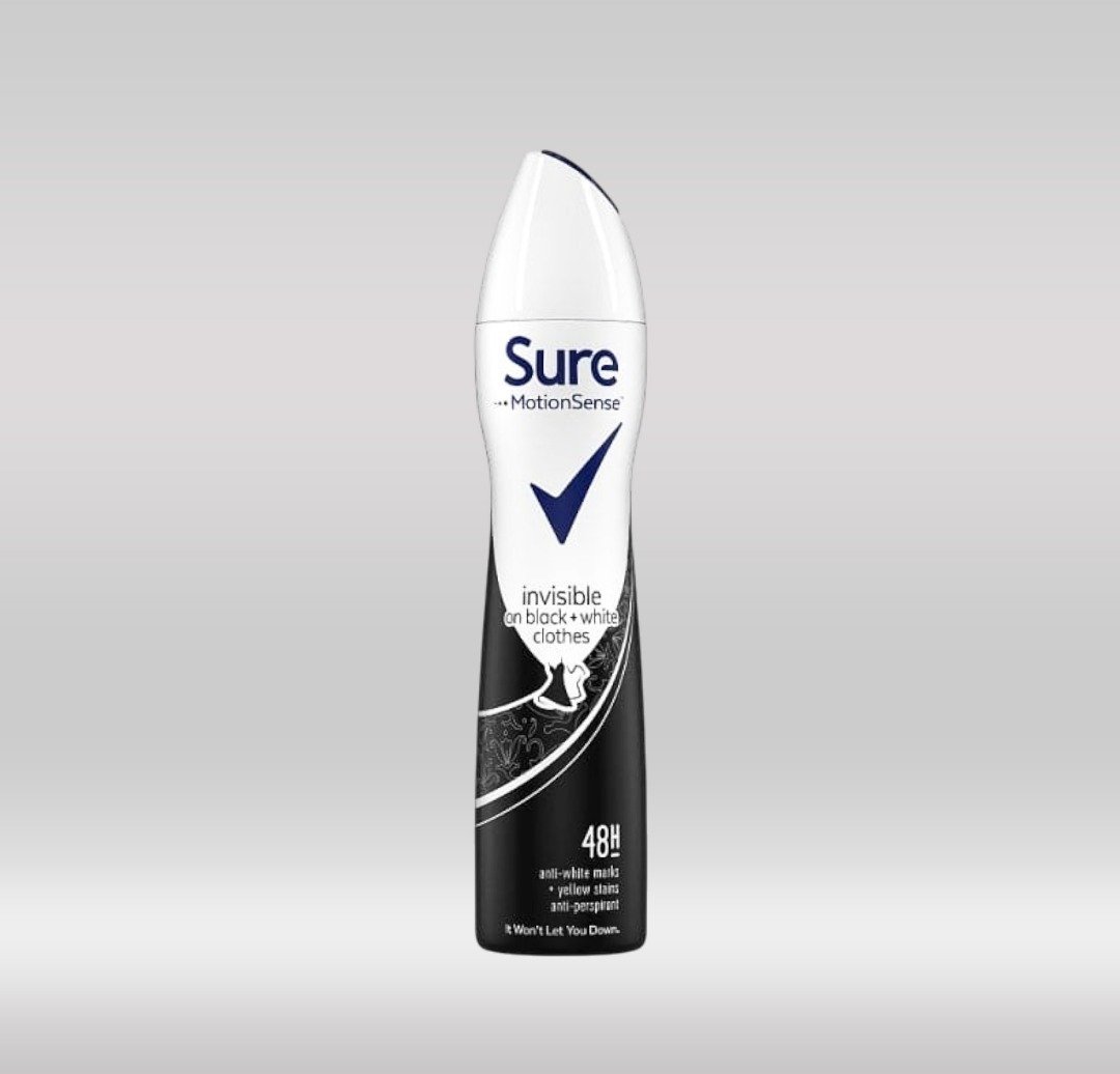 SURE DEO SPRAY WOMEN 250ML - INV B&W 1X6