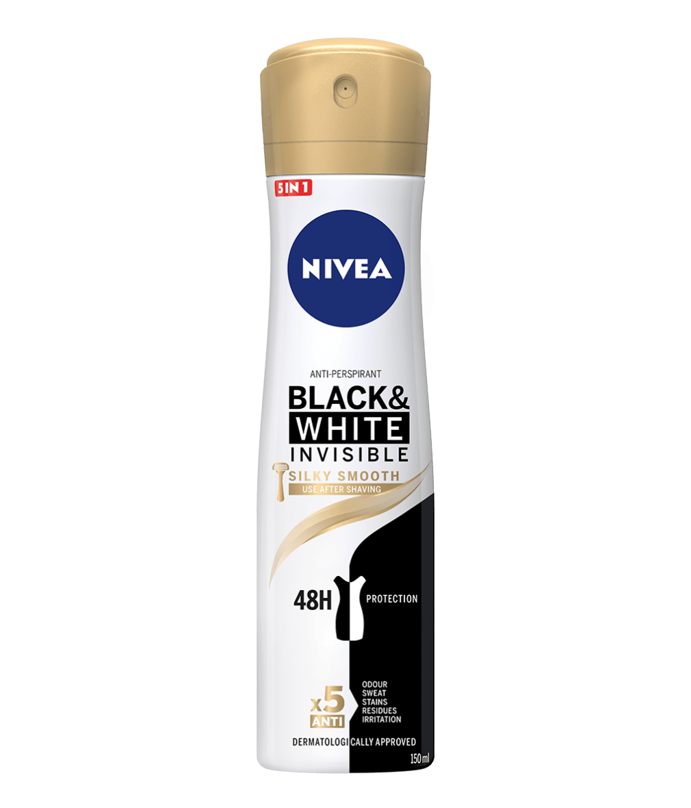 Nivea Deo Spray Women 150ml - Black & White Invisible Silky Smooth