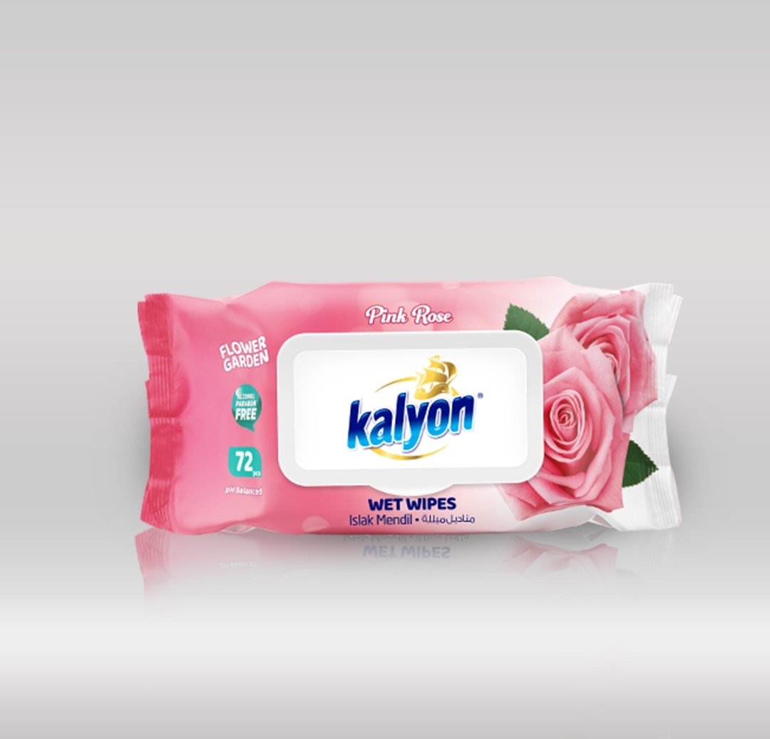 Kalyon Wet Wipes 72pcs -Pink Rose